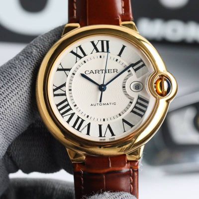 Cartier 42MM 18K Mechanical Movmene White Dial Watch